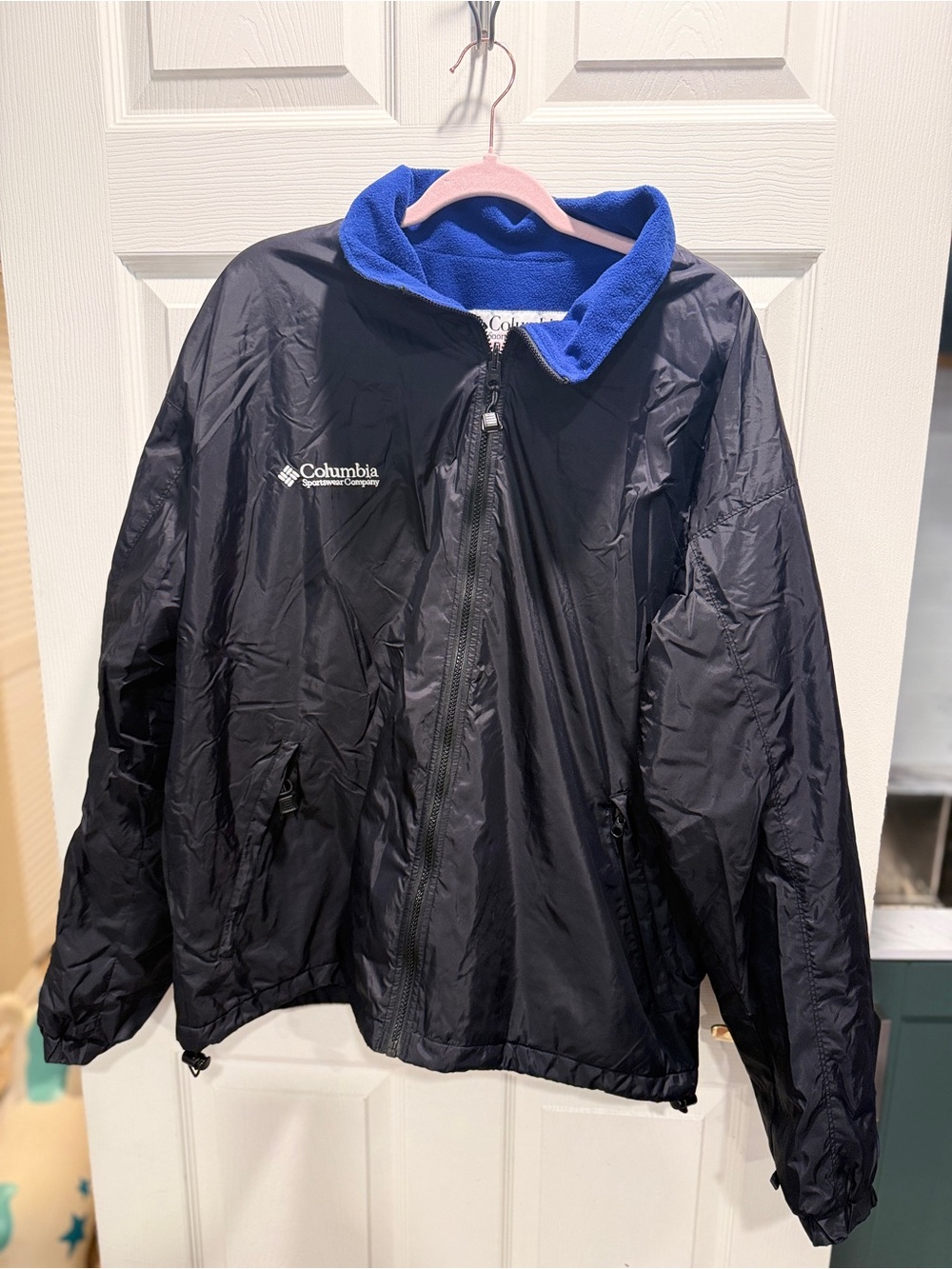Vintage Columbia Sportswear Men’s XL Fleece-Lined Full Zip Jacket Coat Black - Picture 2 of 8